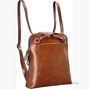 Leather Convertible Backpack Purse Small Shoulder Bag Adjustable Strap Vintage